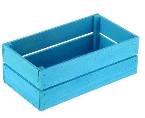 Синий ящик небольшой для хранения
